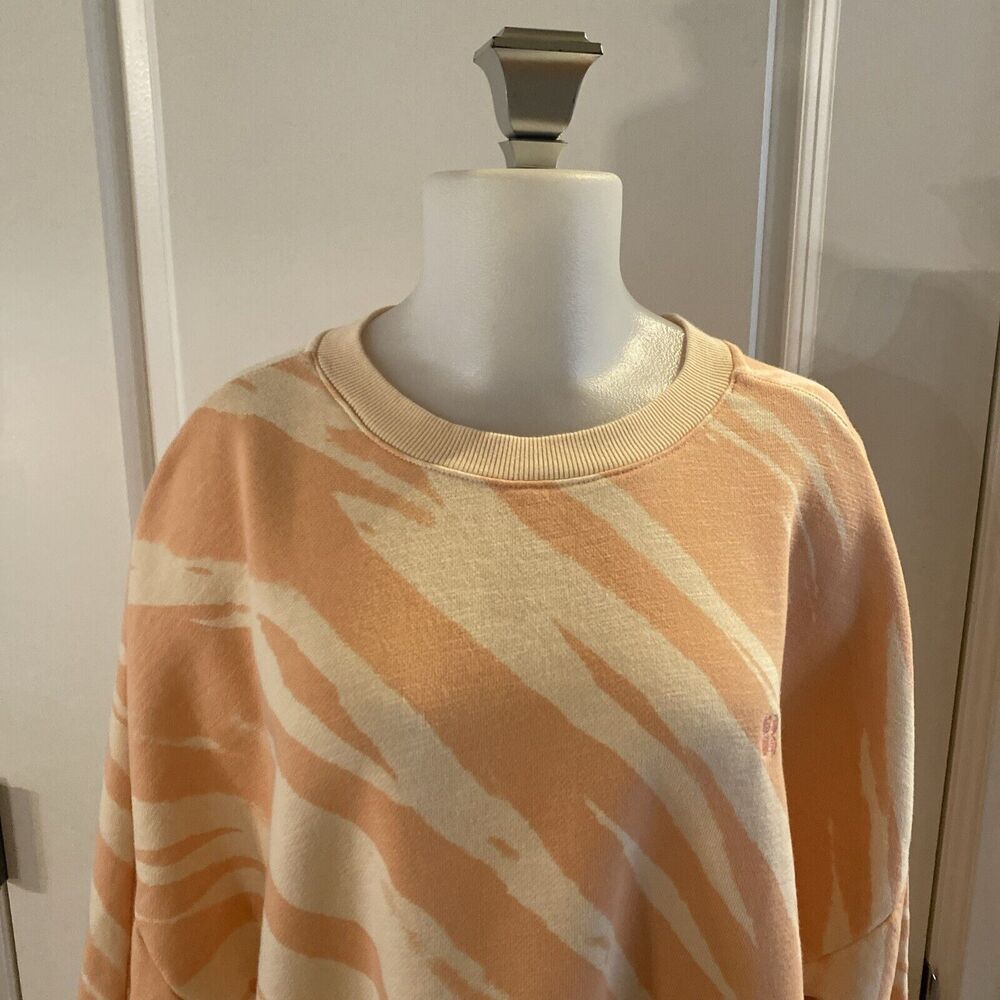 Sweaty Betty Orange Animal Print Crewneck Pullover Sweatshirt -Size‎ XXL - Picture 3 of 15